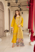 Three Piece Stitched Embroidered Suit -  Summers 2024