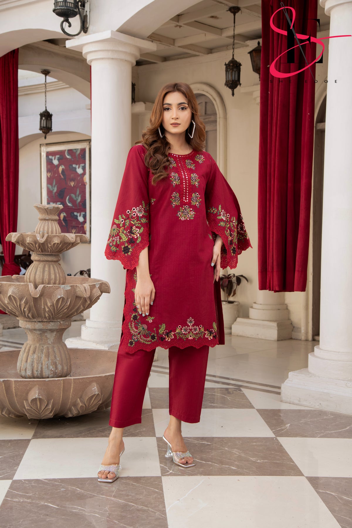 Two Piece Stitched Embroidered Suit -  Summers 2024