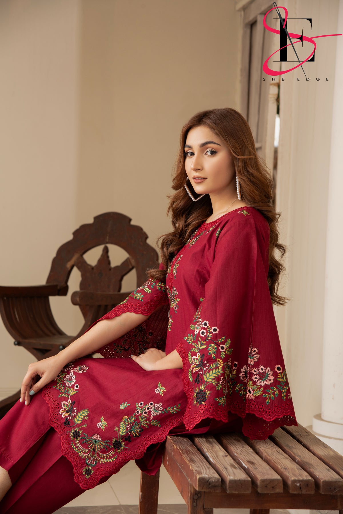 Two Piece Stitched Embroidered Suit -  Summers 2024