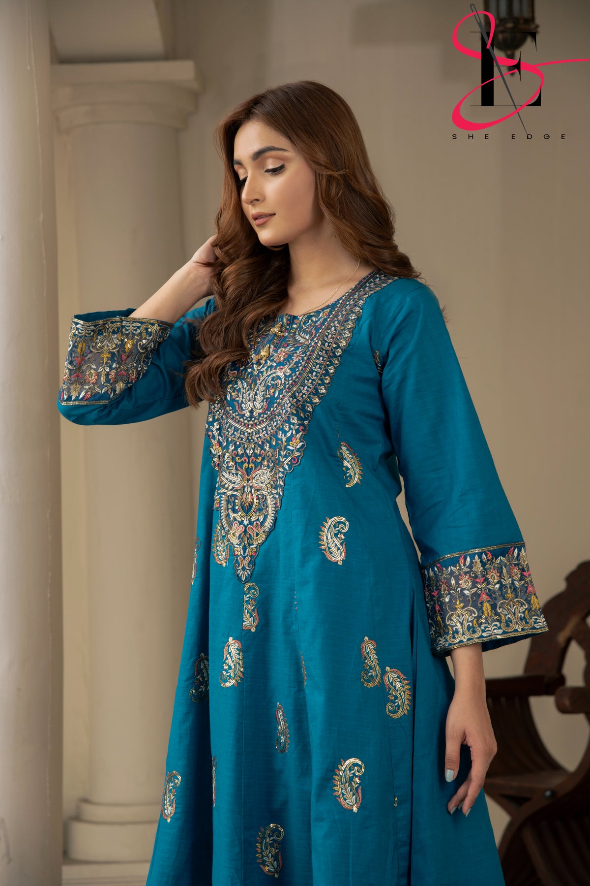 Two Piece Stitched Embroidered Suit -  Summers 2024