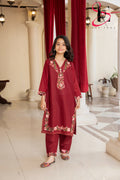 TWO PC EMBROIDERED SUIT - TEENY WEENY KIDS STITCHED EASTERN WEAR