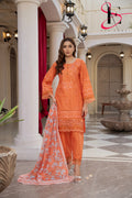 Three Piece Stitched Embroidered Suit -  Summers 2024