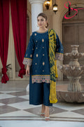 Three Piece Stitched Embroidered Suit -  Summers 2024