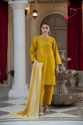 Three Piece Stitched Embroidered Suit -  Summers 2024