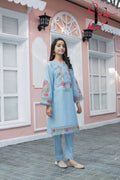 Two Piece Stitched Kids Ethnic Embroidered Suit - Summers 2025