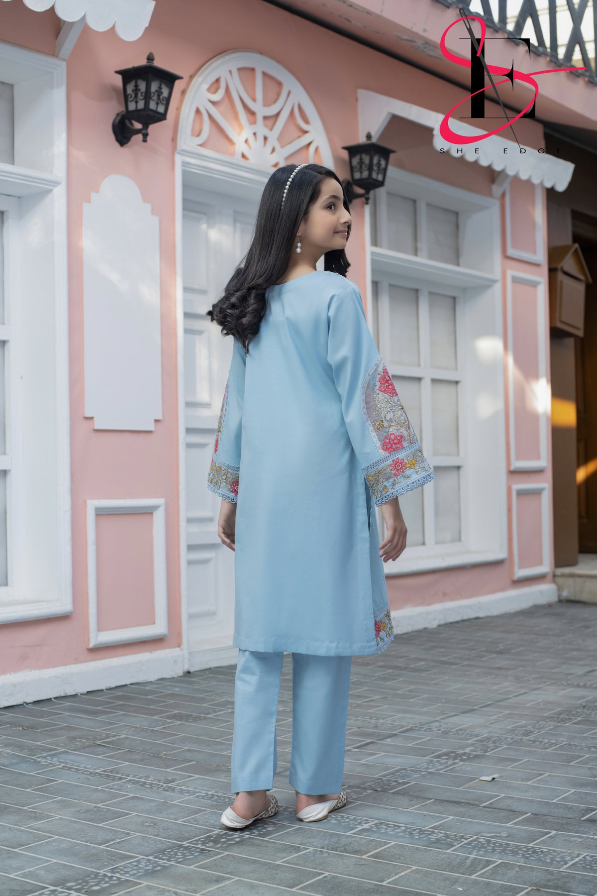 Two Piece Stitched Kids Ethnic Embroidered Suit - Summers 2025