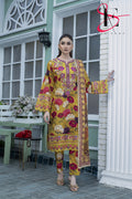 Three Piece Printed Stitched Embroidered Suit - Summers 2025