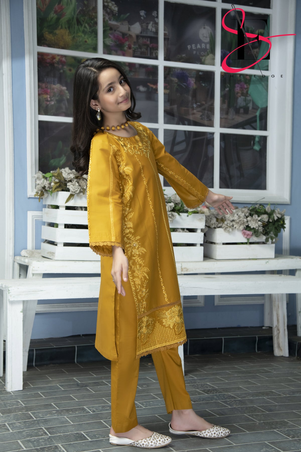Two Piece Stitched Kids Ethnic Embroidered Suit - Summers 2025