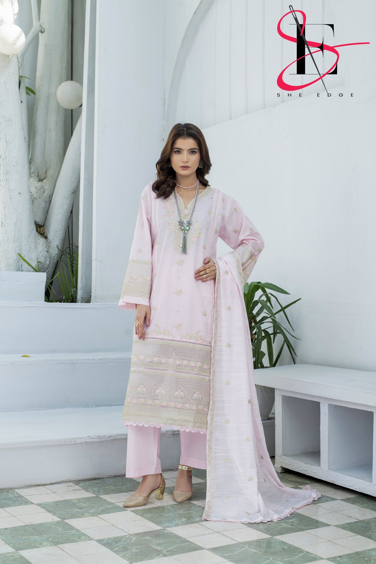 Three Piece Stitched Embroidered Suit - Summers 2025
