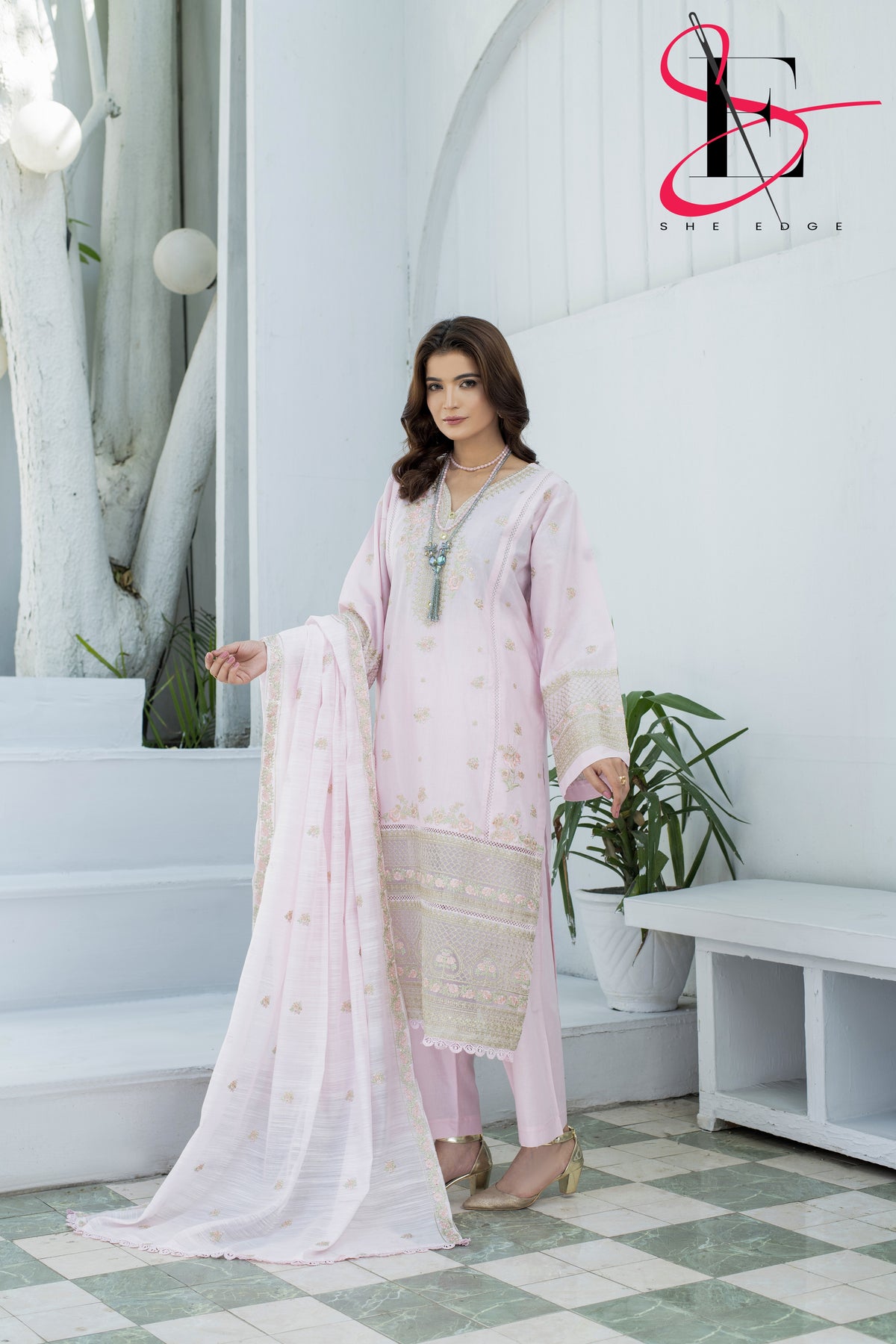 Three Piece Stitched Embroidered Suit - Summers 2025