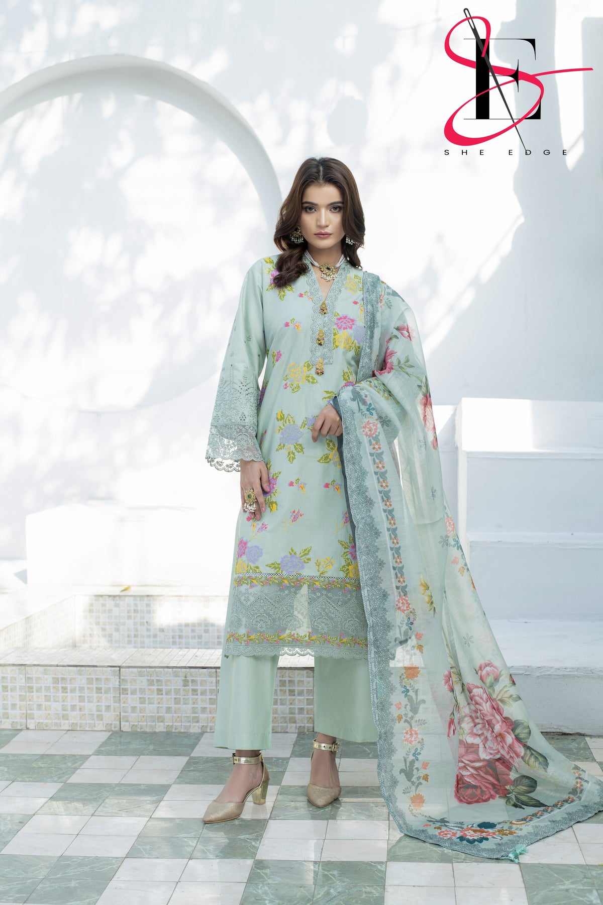 Three Piece Stitched Embroidered Suit - Summers 2025