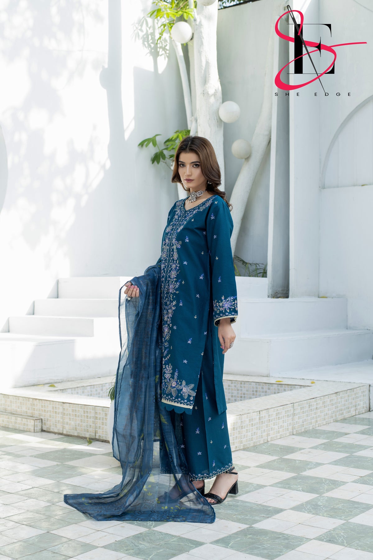 Three Piece Stitched Embroidered Suit - Summers 2025