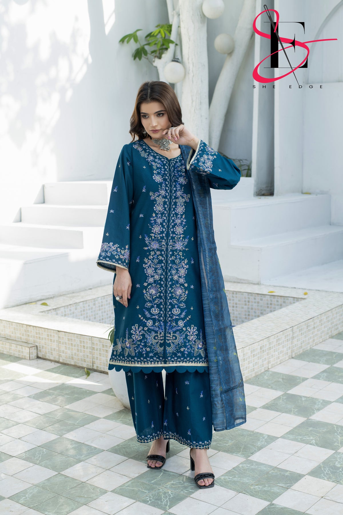 Three Piece Stitched Embroidered Suit - Summers 2025
