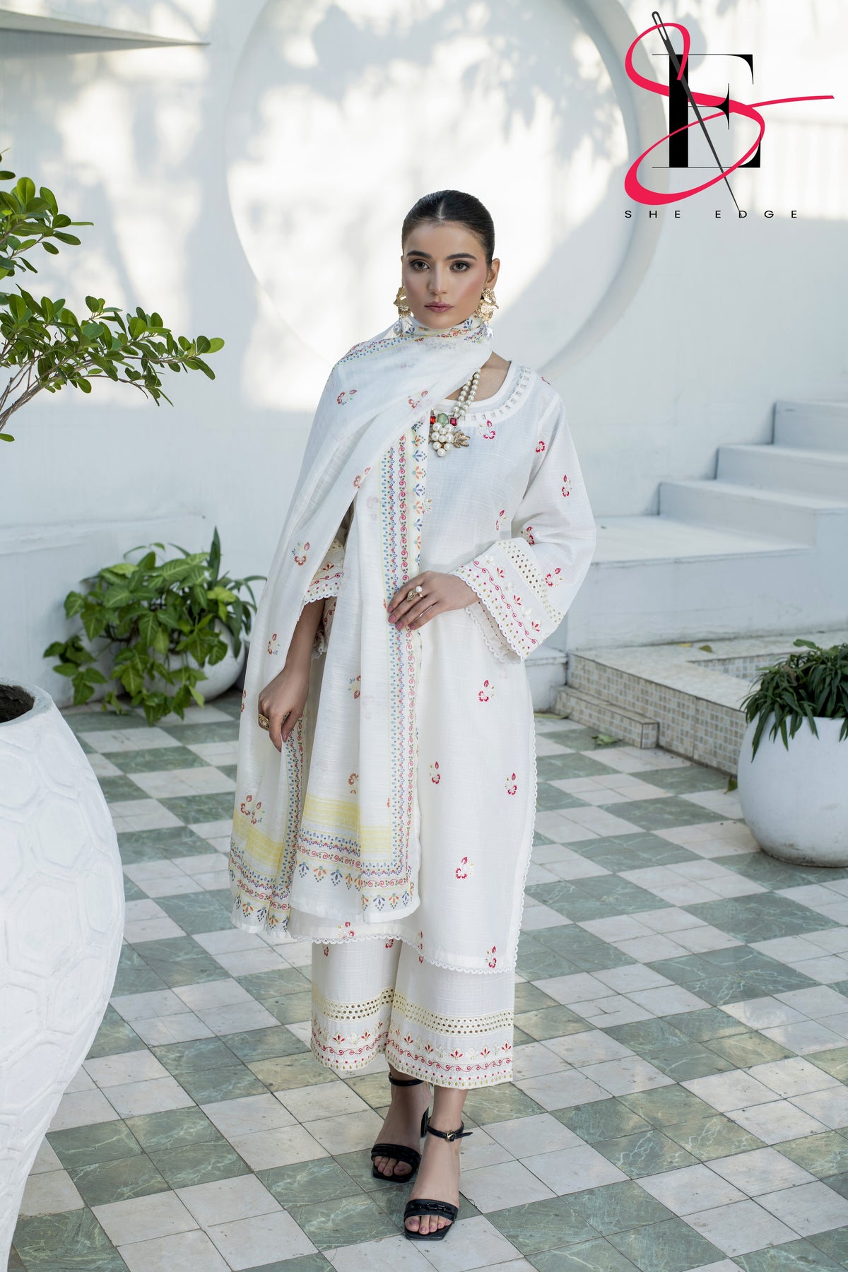 Three Piece Stitched Embroidered Suit - Summers 2025