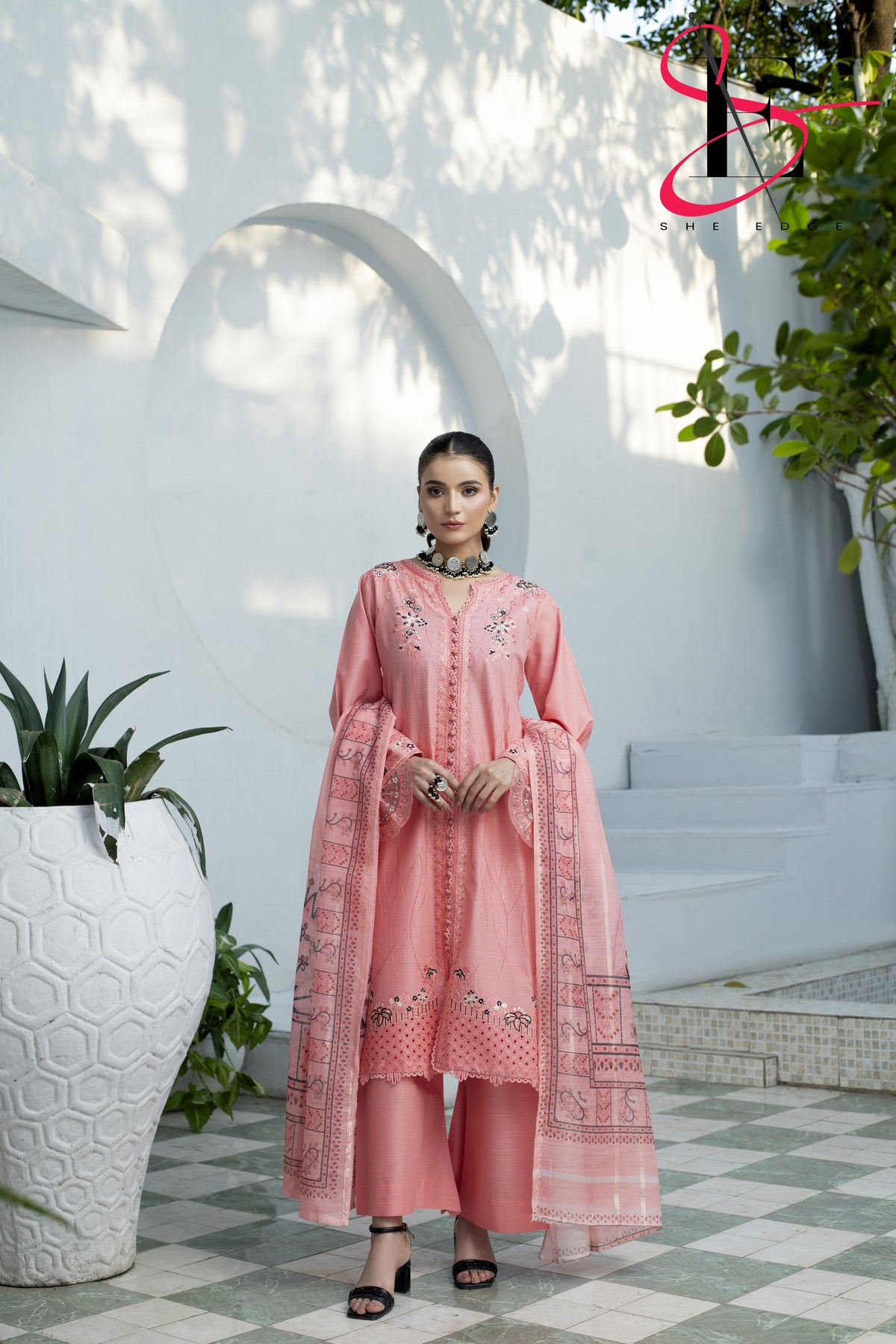 Three Piece Stitched Embroidered Suit - Summers 2025