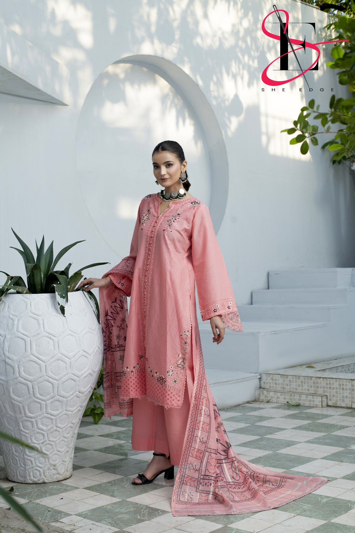 Three Piece Stitched Embroidered Suit - Summers 2025