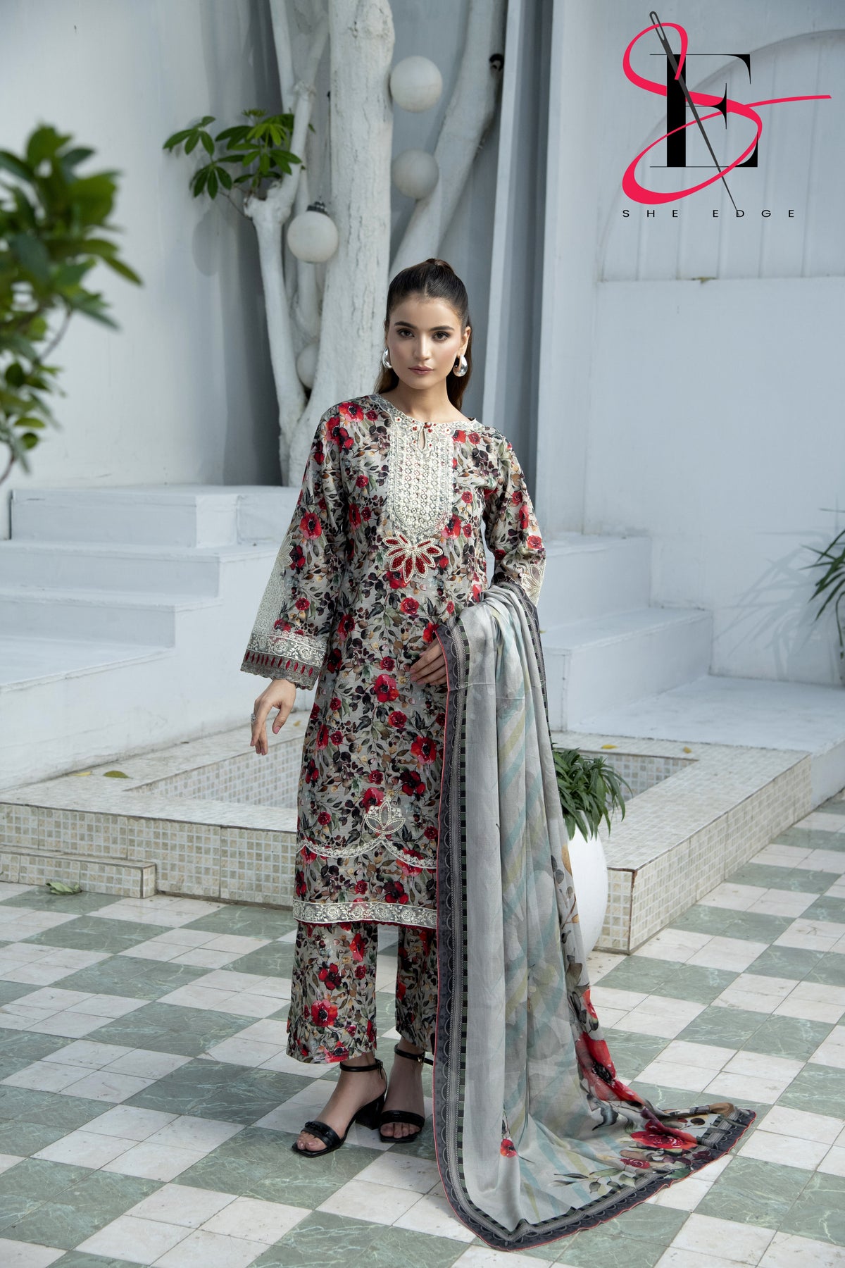 Three Piece Printed Stitched Embroidered Suit - Summers 2025