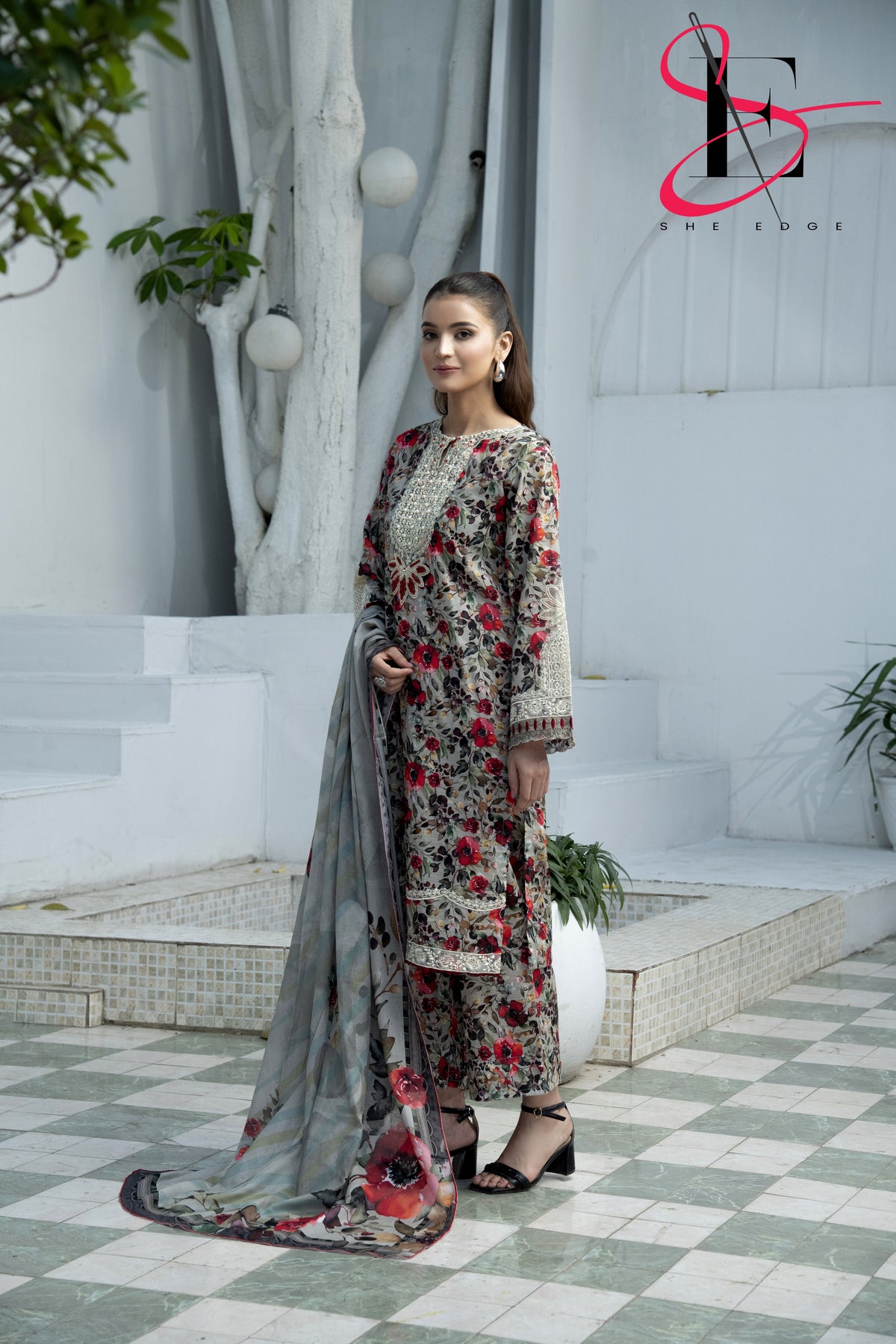 Three Piece Printed Stitched Embroidered Suit - Summers 2025