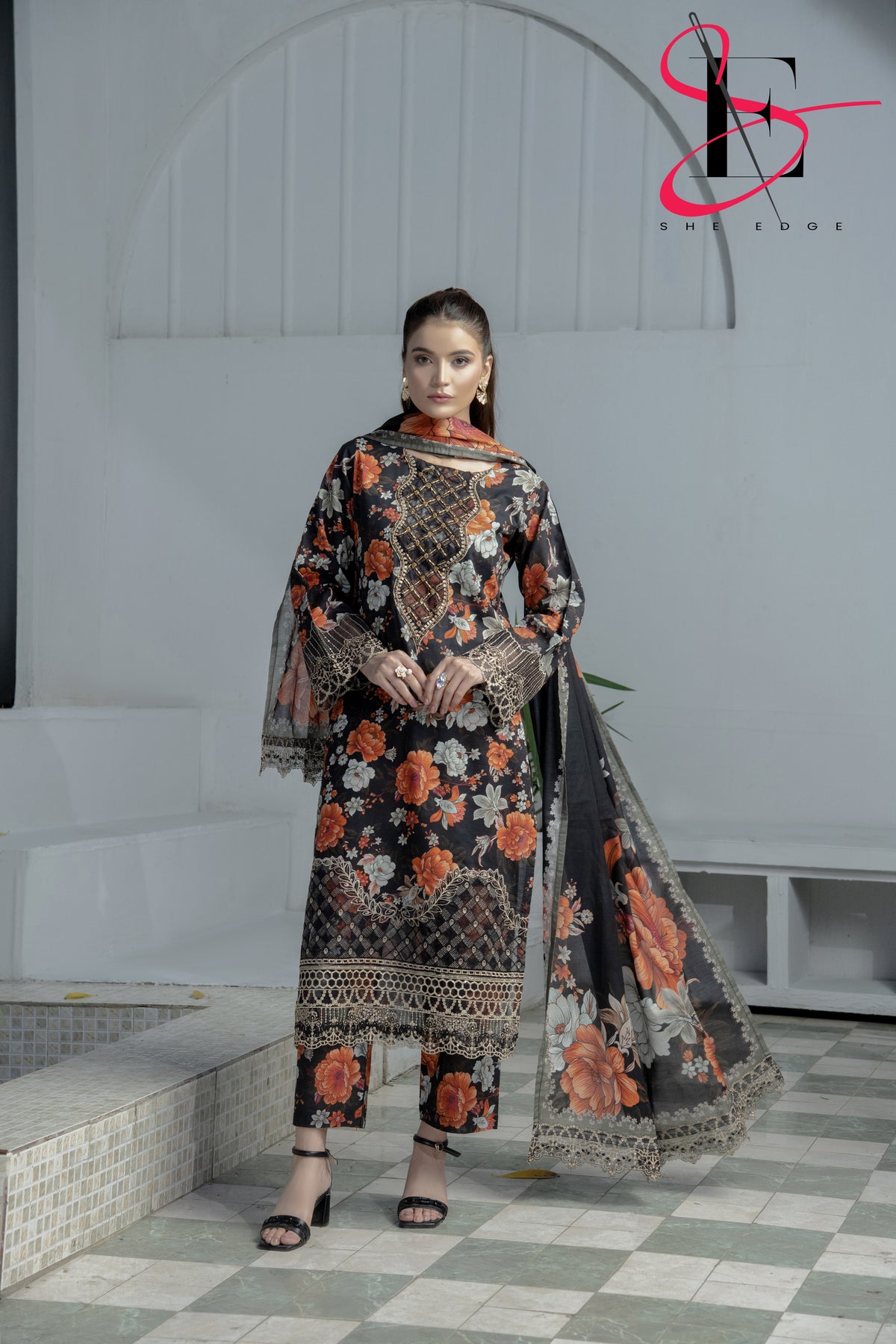 Three Piece Printed Stitched Embroidered Suit - Summers 2025