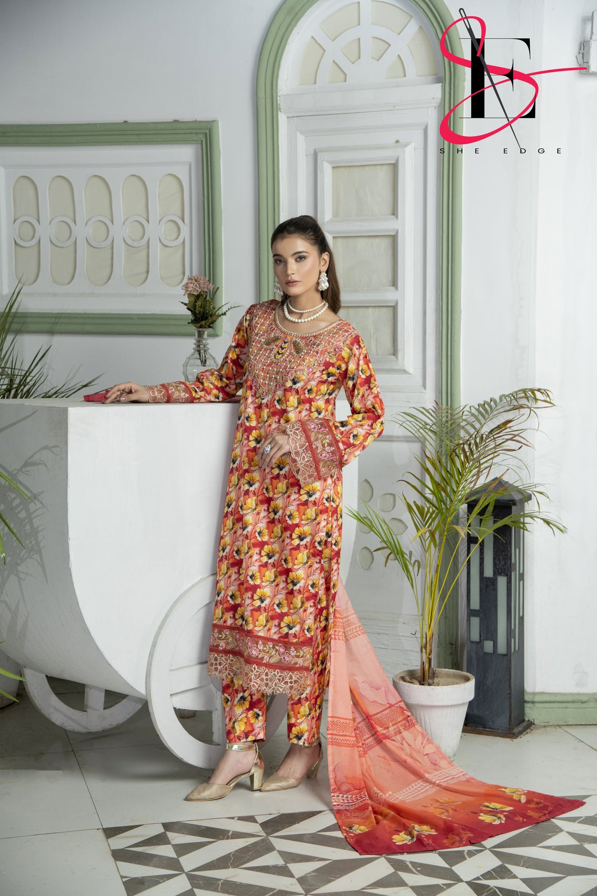 Three Piece Printed Stitched Embroidered Suit - Summers 2025