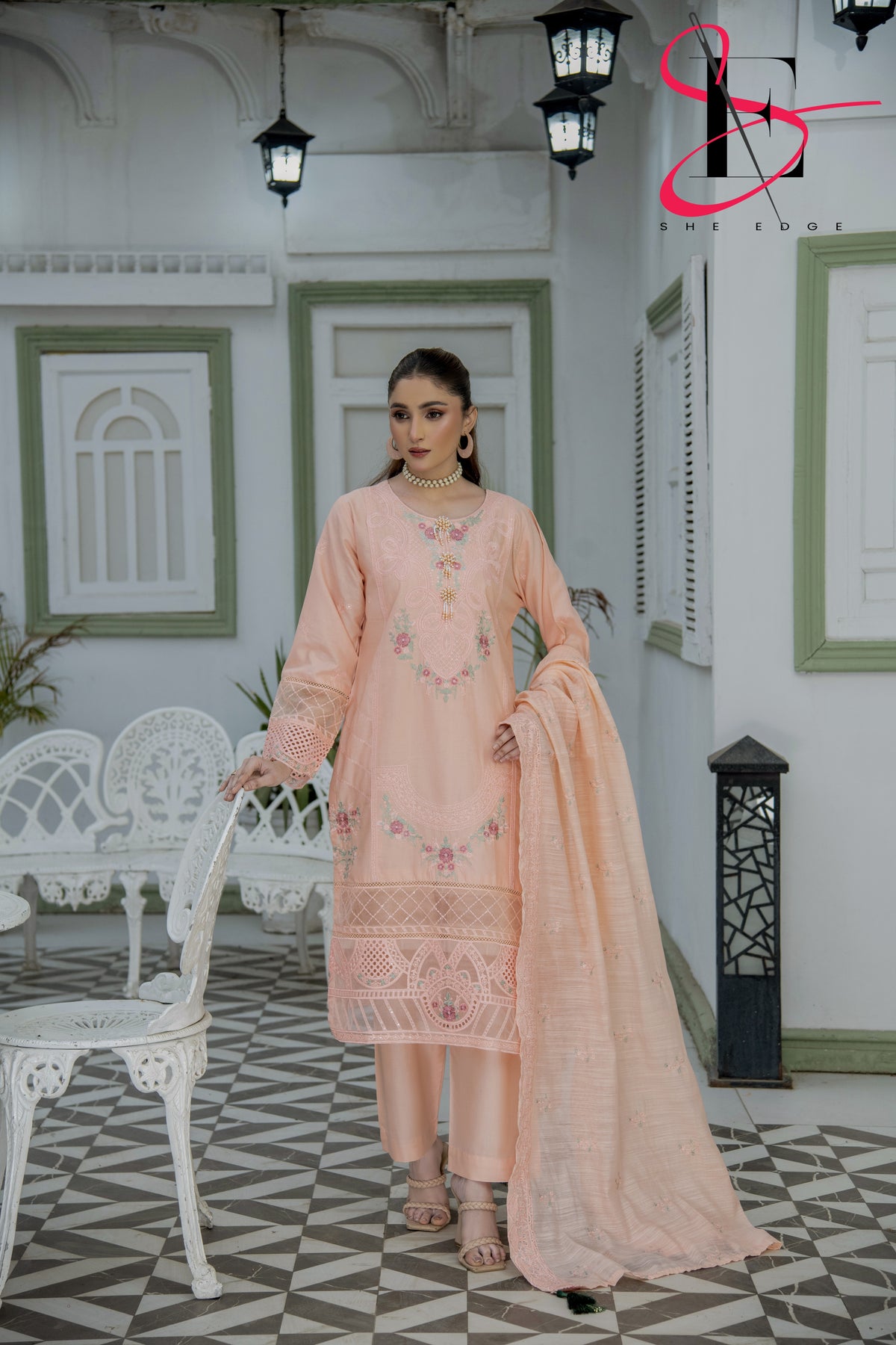 Three Piece Stitched Embroidered Suit - Summers 2025