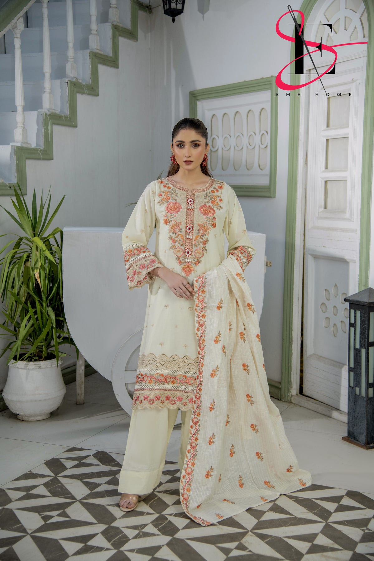 Three Piece Stitched Embroidered Suit - Summers 2025