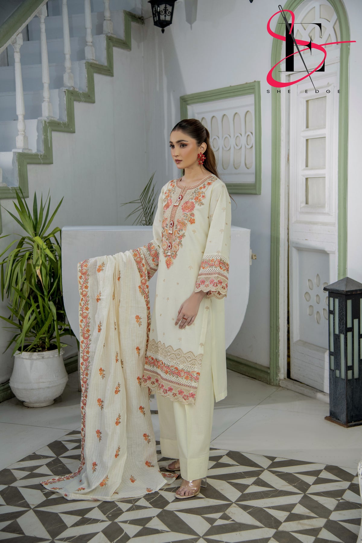 Three Piece Stitched Embroidered Suit - Summers 2025