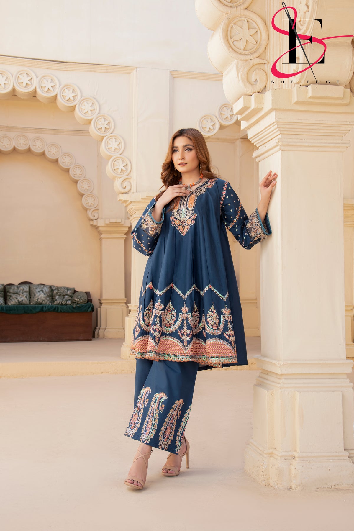 Two Piece Stitched Embroidered Suit -  Summers 2024