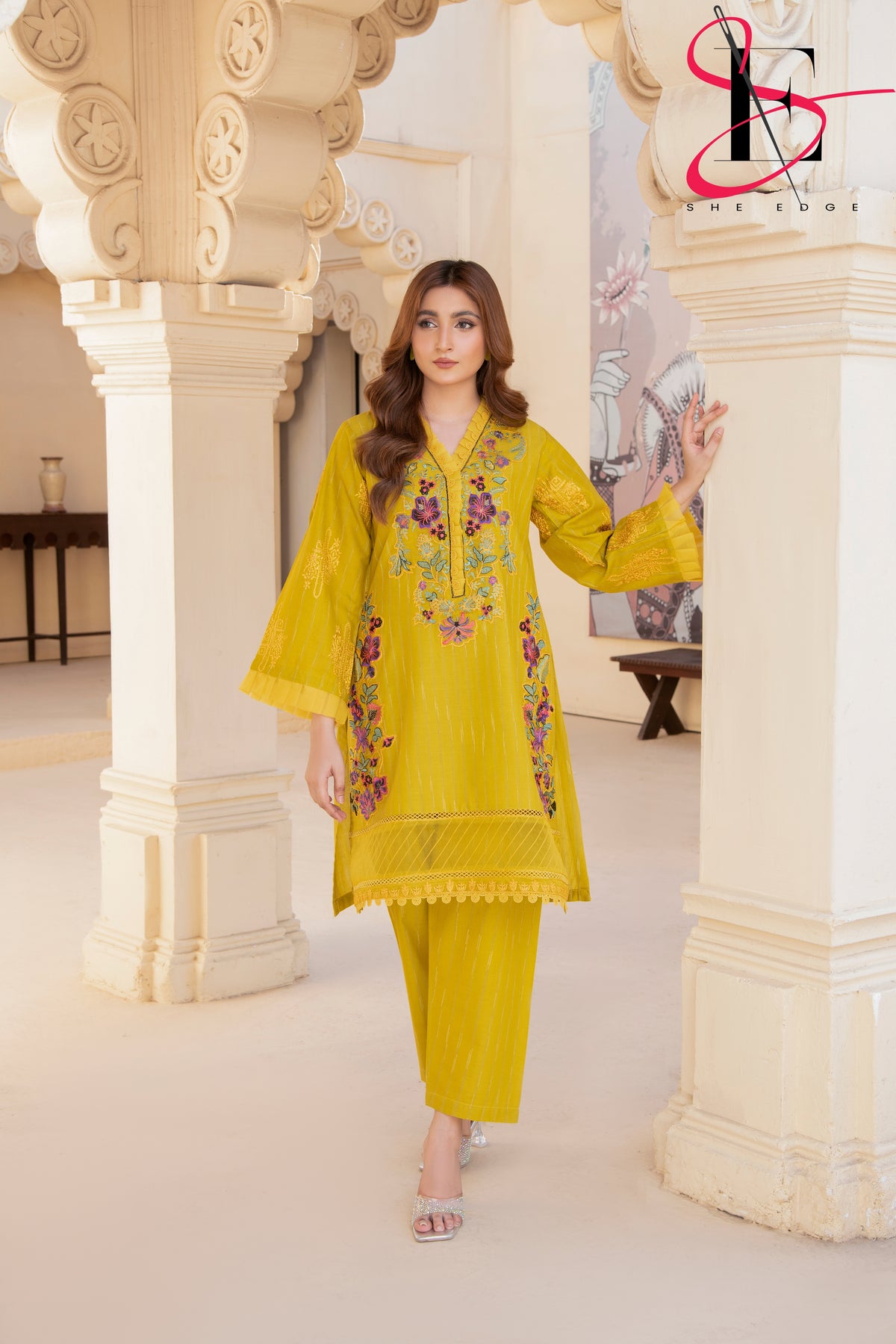 Two Piece Stitched Embroidered Suit -  Summers 2024