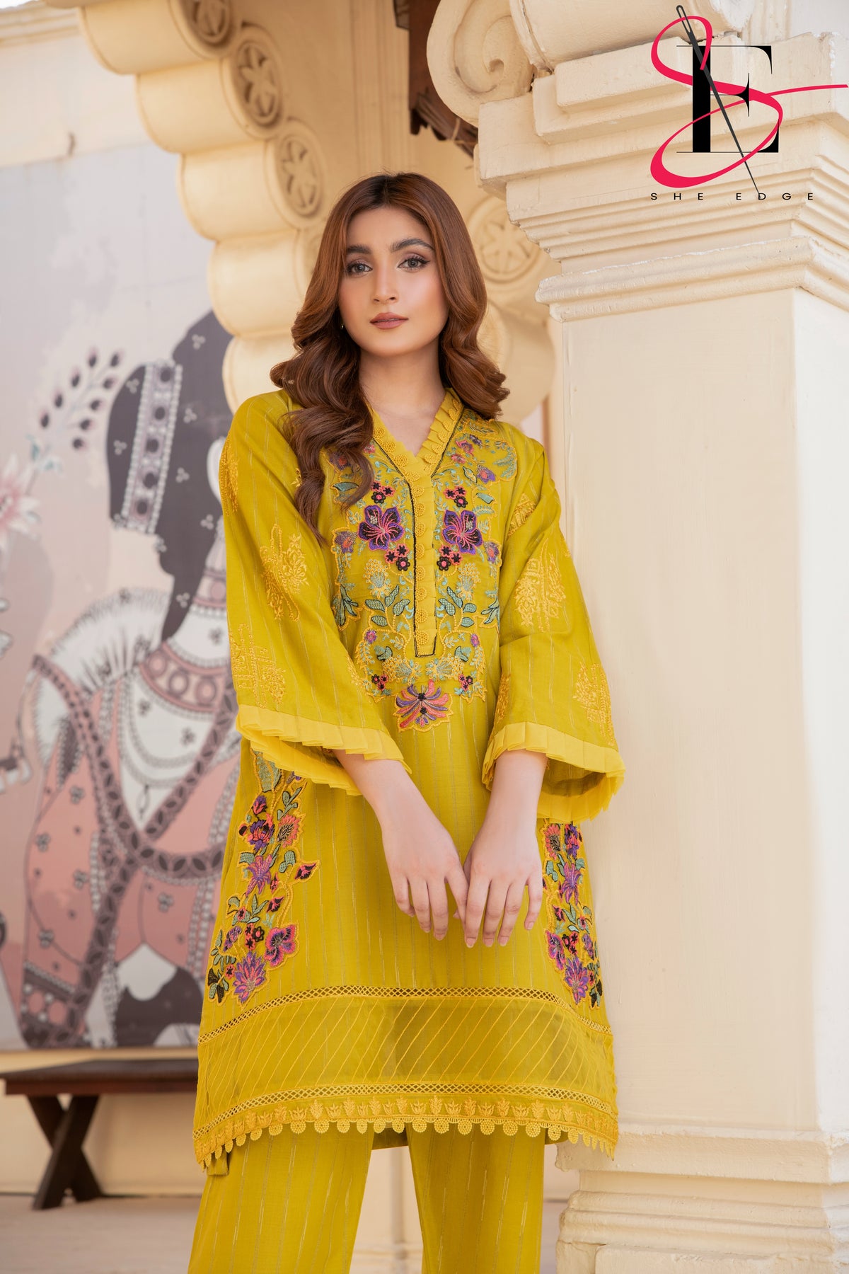 Two Piece Stitched Embroidered Suit -  Summers 2024