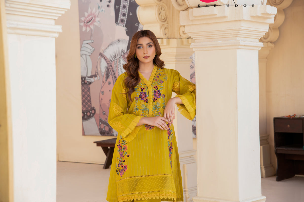 Two Piece Stitched Embroidered Suit -  Summers 2024