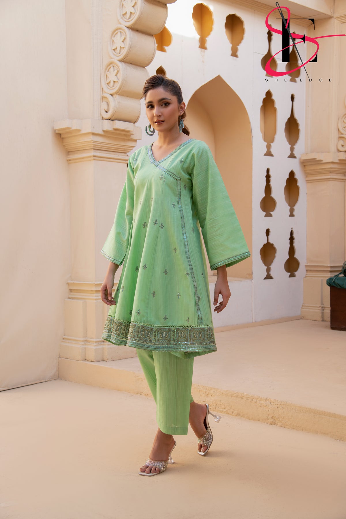 Two Piece Stitched Embroidered Suit -  Summers 2024