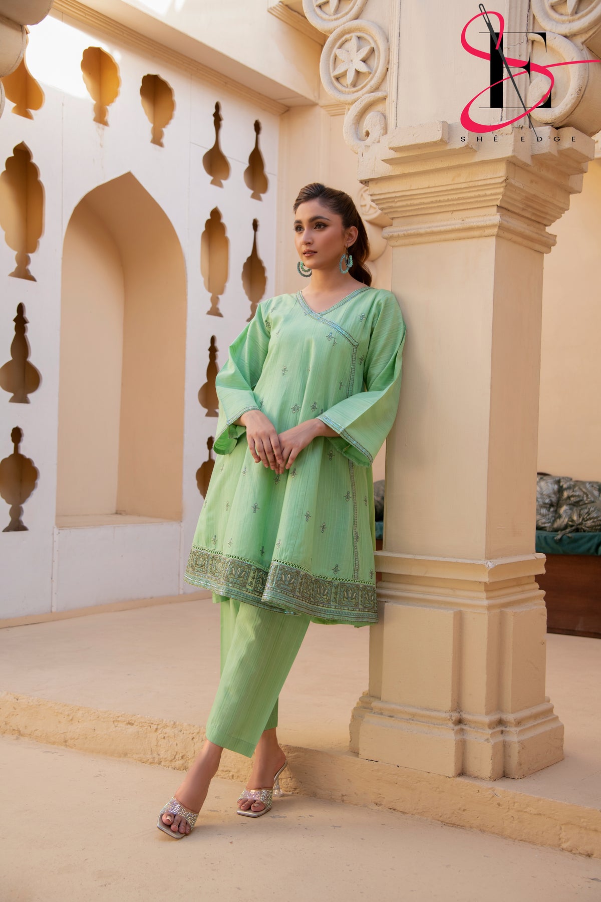 Two Piece Stitched Embroidered Suit -  Summers 2024