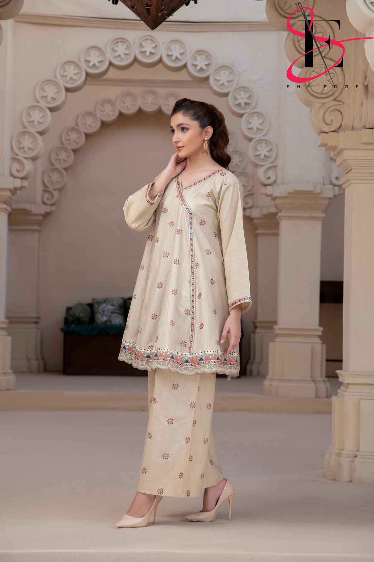 Two Piece Stitched Embroidered Suit -  Summers 2024