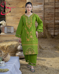Two Piece Stitched Embroidered Casual Suit - Summers 2025