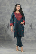2pc Embroidered Khaddar Suit -  Winters 2022