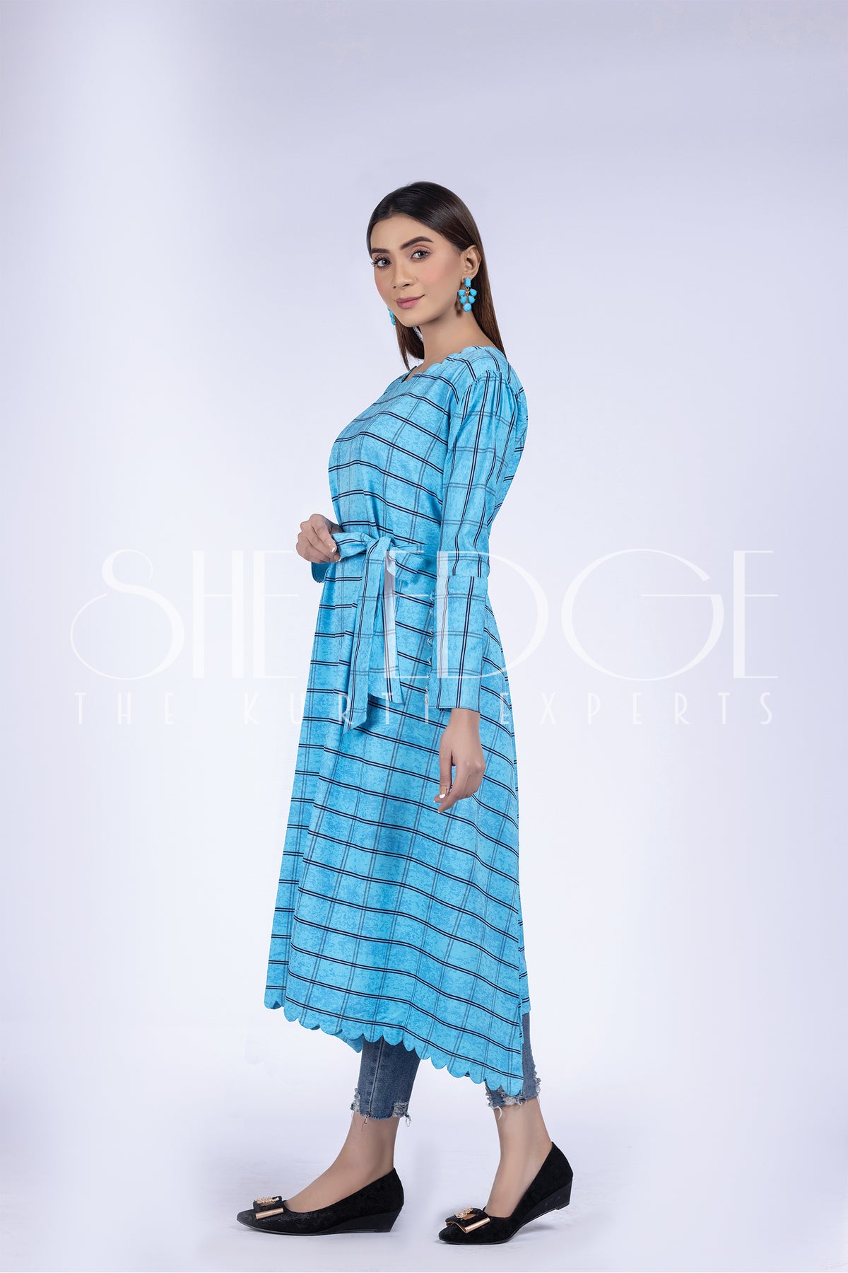 Styled Long Maxi Frock Girls Casual Wear Pre Summers Collection 2022