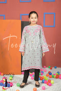TWO PC EMBROIDERED SUIT - TEENY WEENY KIDS STITCHED EASTERN WEAR