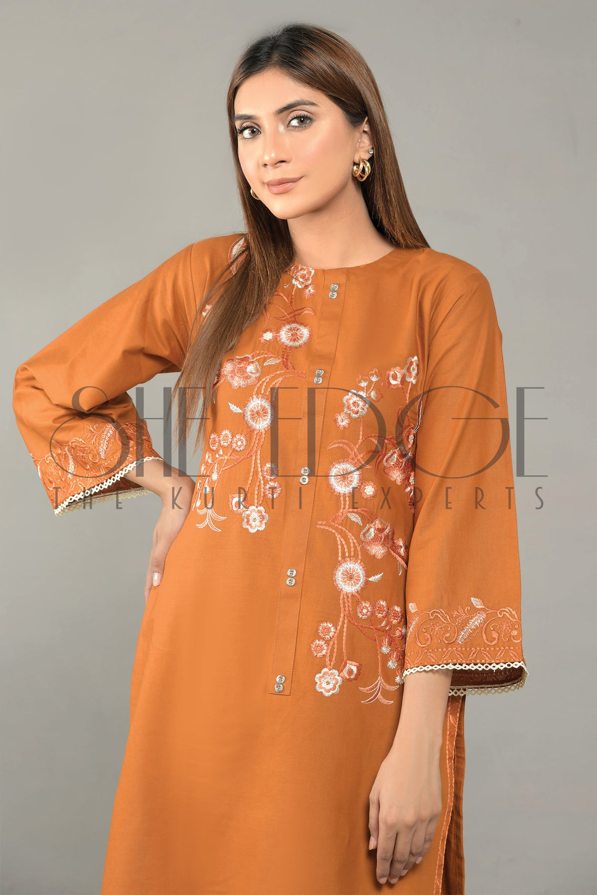 2pc Embroidered Khaddar Suit -  Fall 2022