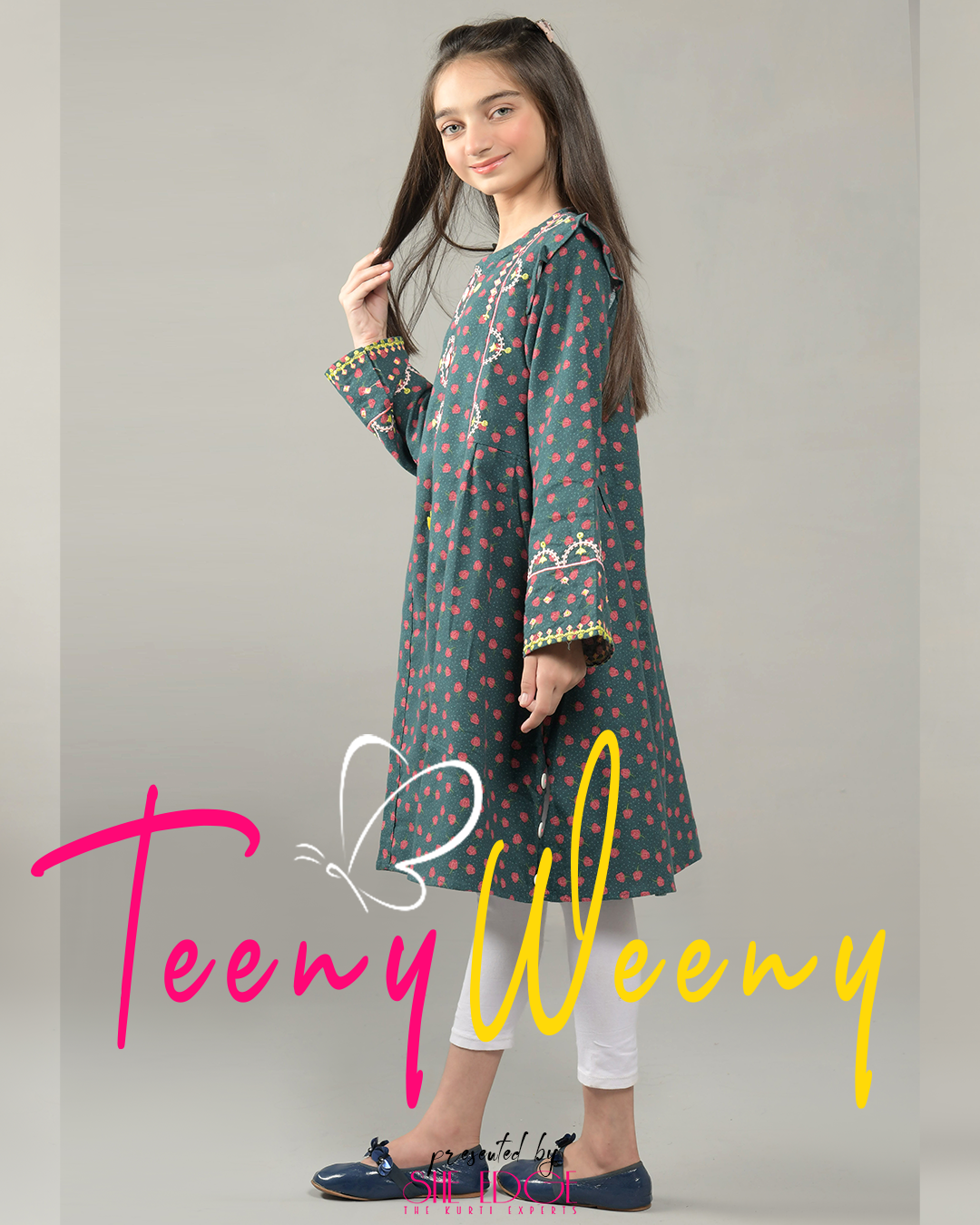 ONE PC EMBROIDERED TOP - TEENY WEENY KIDS STITCHED EASTERN WEAR
