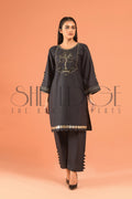 2pc Embroidered Cambric Suit -  Fall 2022