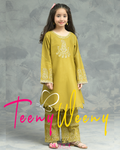TWO PC EMBROIDERED SUIT - TEENY WEENY KIDS STITCHED EASTERN WEAR