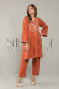 2pc Embroidered Khaddar Suit -  Fall 2022