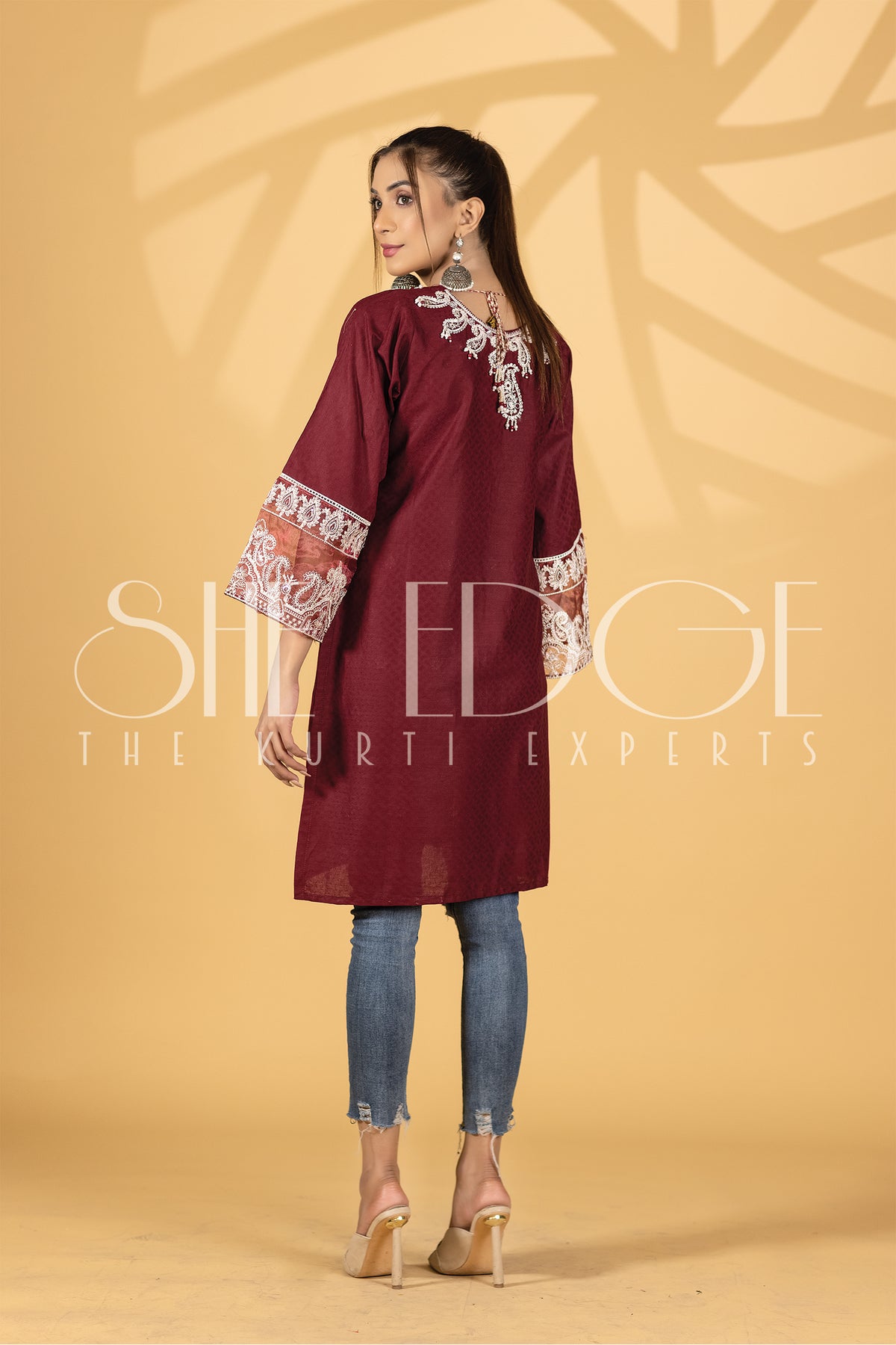 Embroidered Cotton Lawn Kurti - Summers 2022