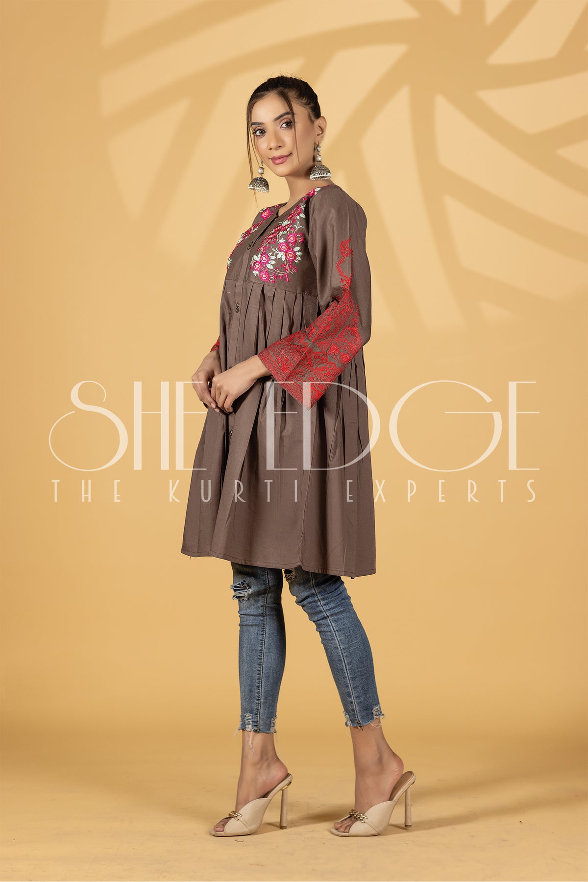 Embroidered Cotton Lawn Kurti - Summers 2022