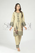 2pc Embroidered Cambric Suit -  Fall 2022