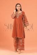 2pc Embroidered Cambric Suit -  Fall 2022