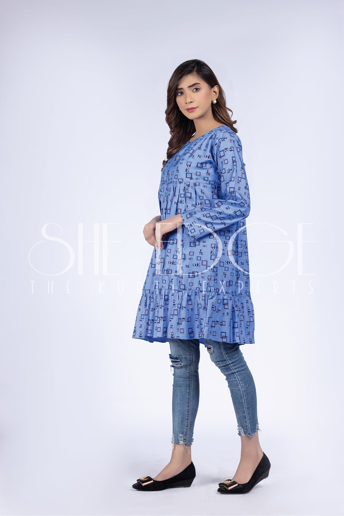 Styled Kurti Girls Casual Wear Pre Summers Collection 2022