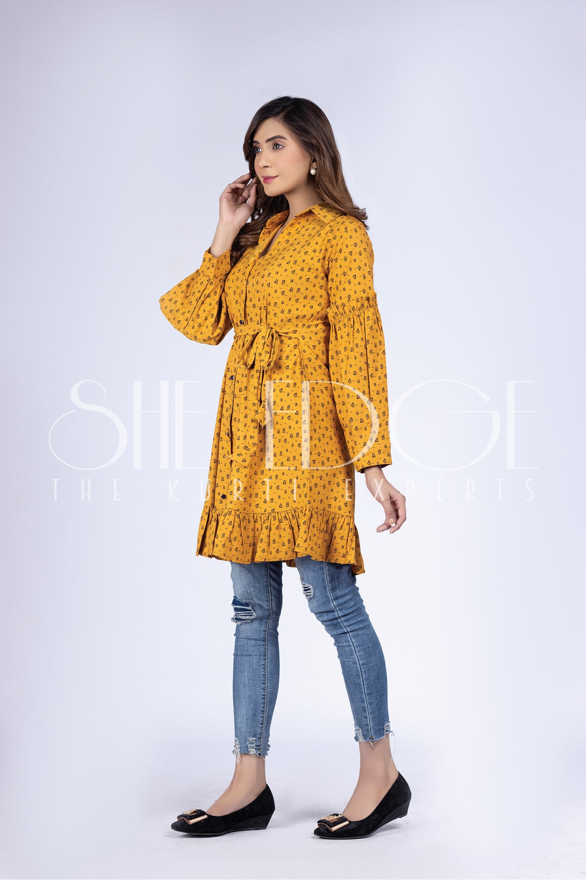 Styled Kurti Girls Casual Wear Pre Summers Collection 2022