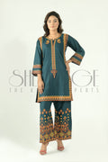 2pc Embroidered Cambric Suit -  Fall 2022